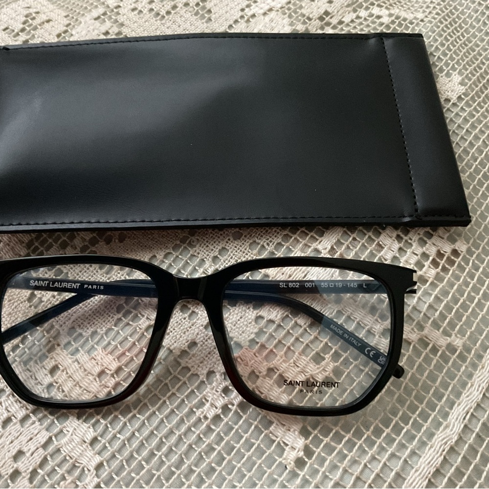 Saint Laurent Black Frame Glasses with Case